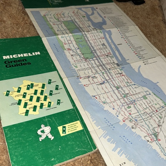 Vintage New York City bus subway & green guides by Michelin - Picture 5 of 5